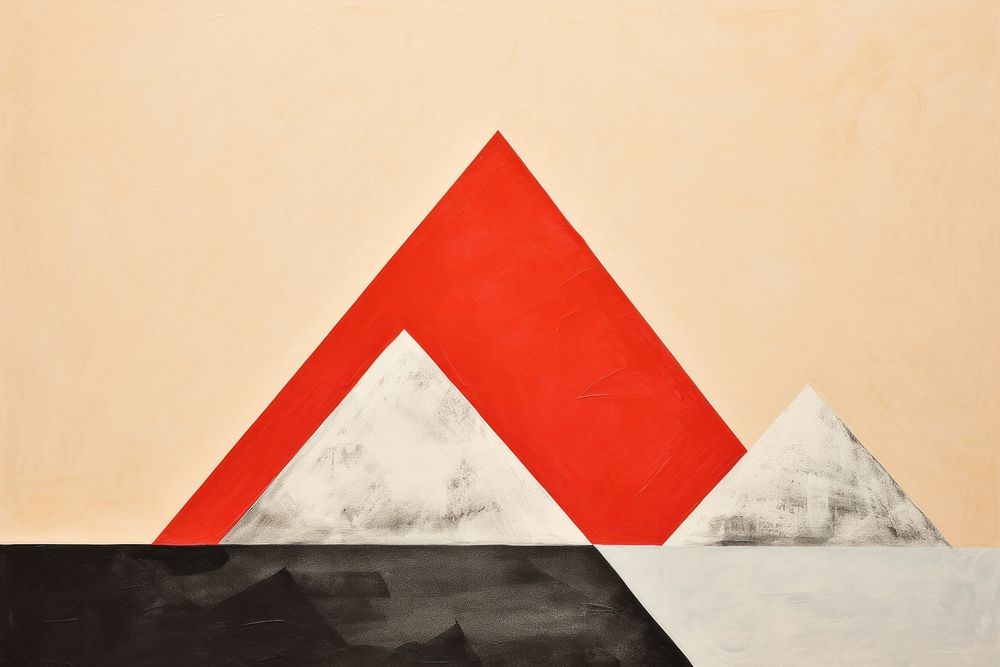 Mountain art abstract painting.