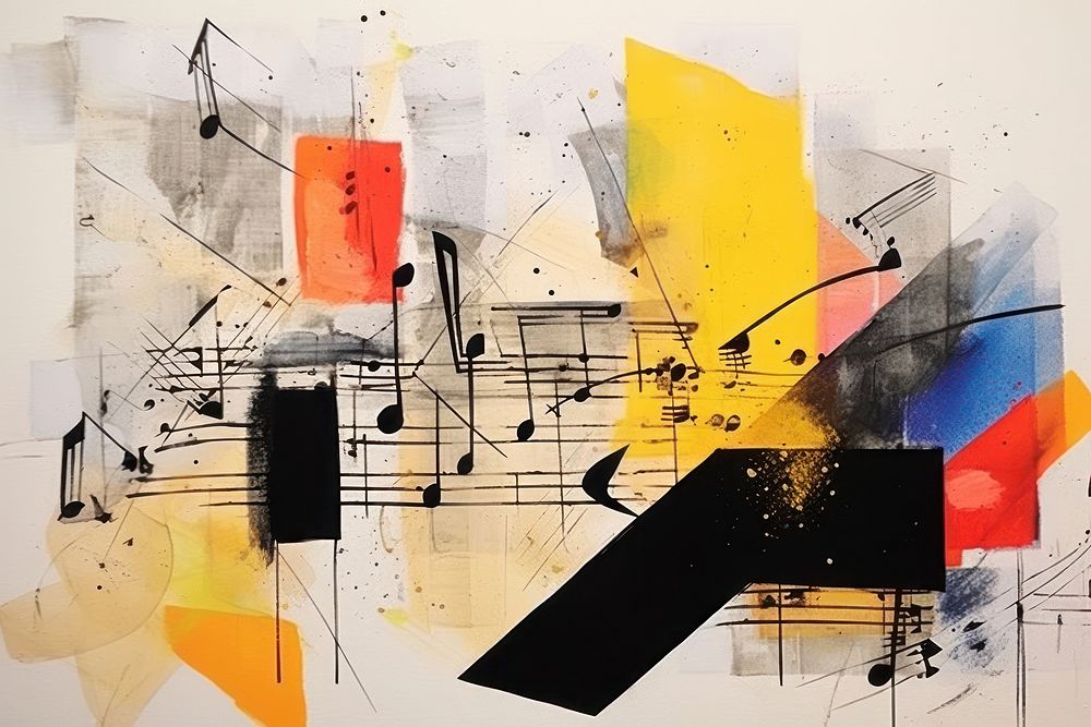 Music room art abstract painting.