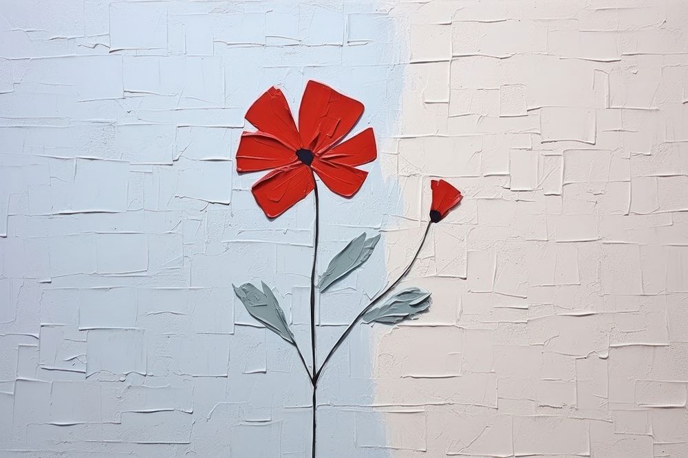Wildflower art plant wall.