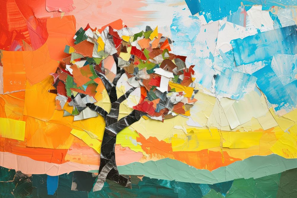 Tree art abstract painting.