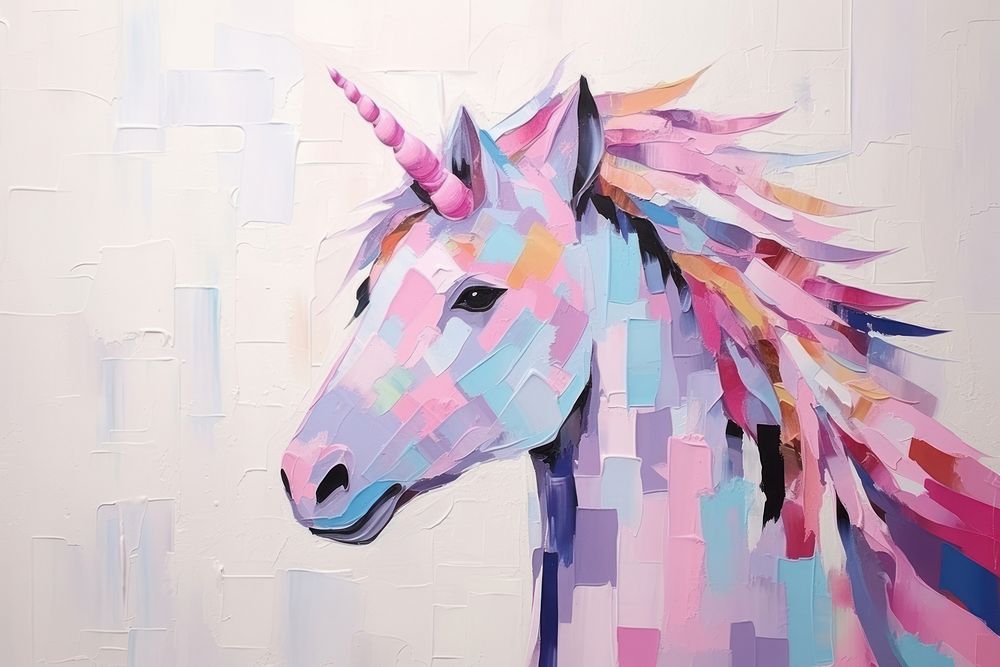Unicorn art painting mammal.