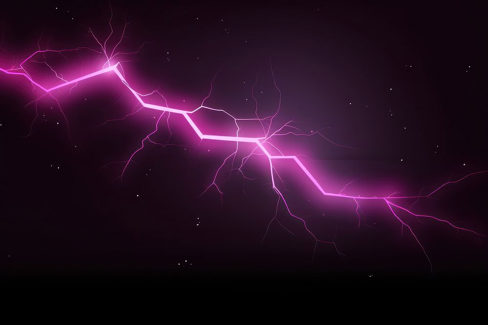 Neon purple toxic thunderstorm lightning darkness.