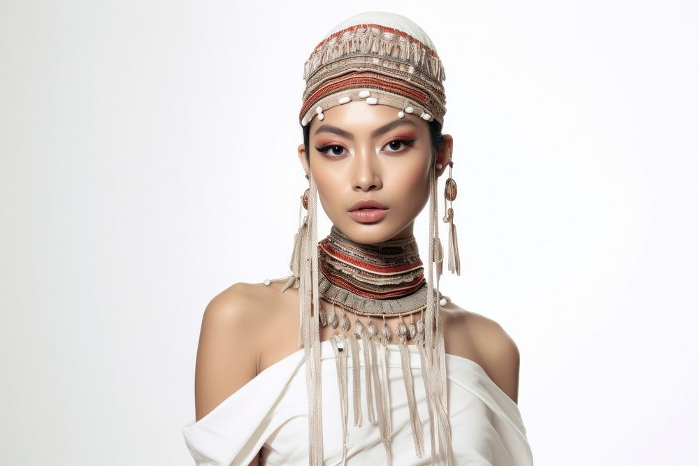 Southeast asian model chic cloths portrait adult bride.