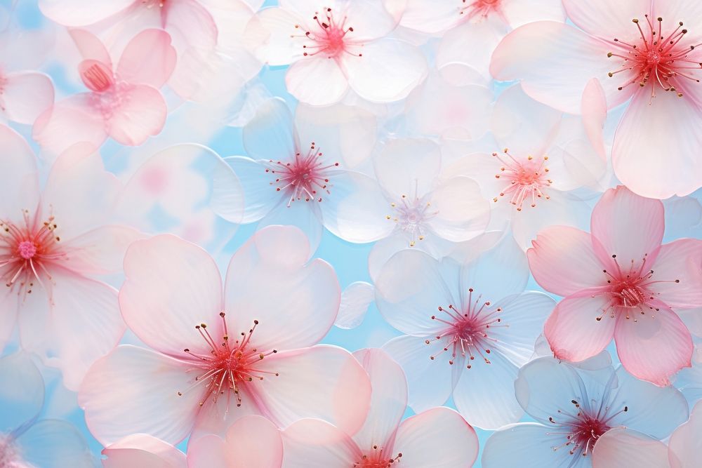 Sakura flower pattern backgrounds blossom petal.
