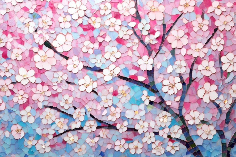 Sakura pattern art backgrounds outdoors.