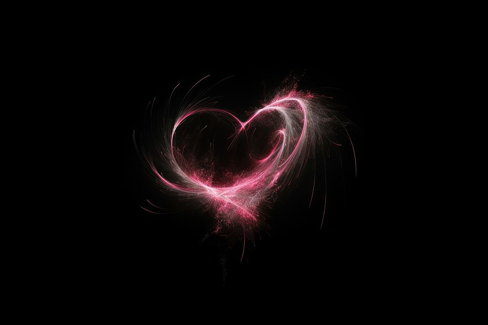 A heartshape backgrounds fireworks glowing.