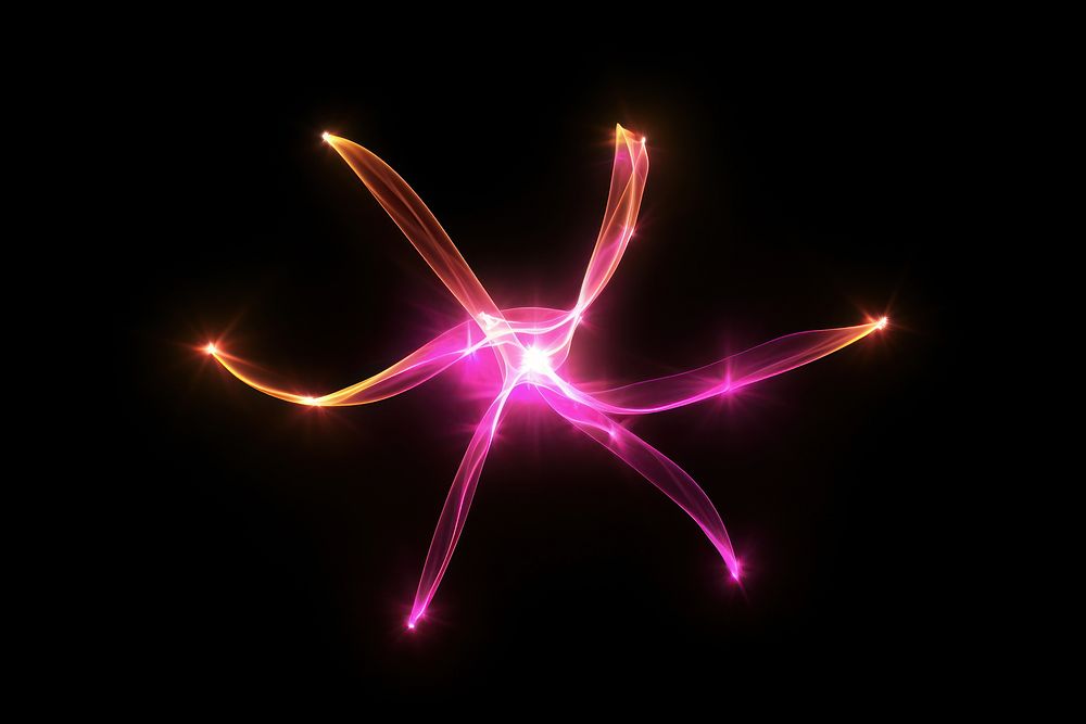 A star shape fireworks glowing purple.