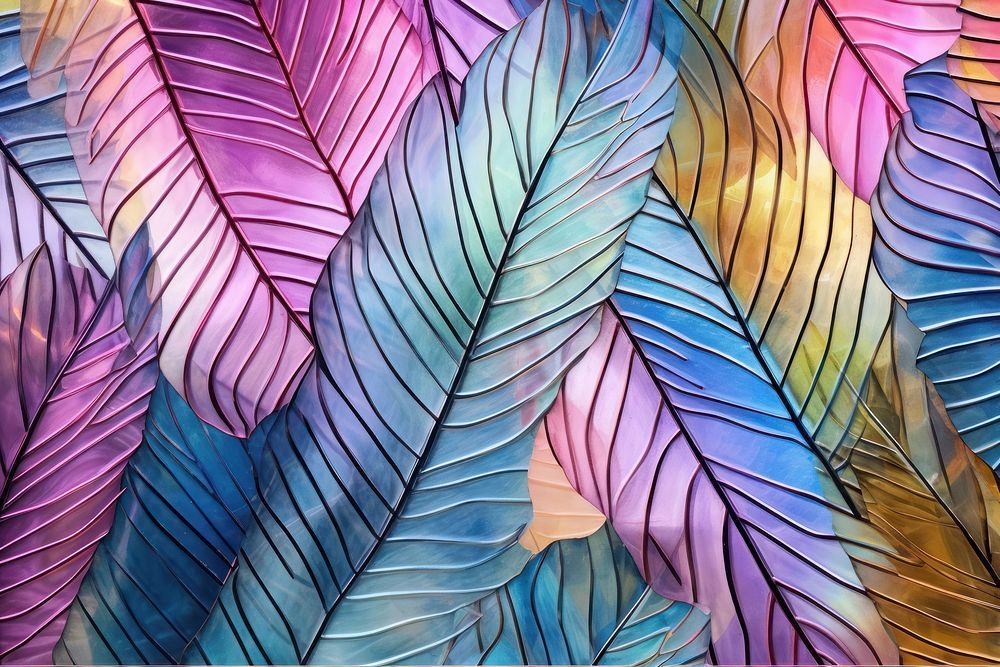 Palm leaves pattern art backgrounds purple.