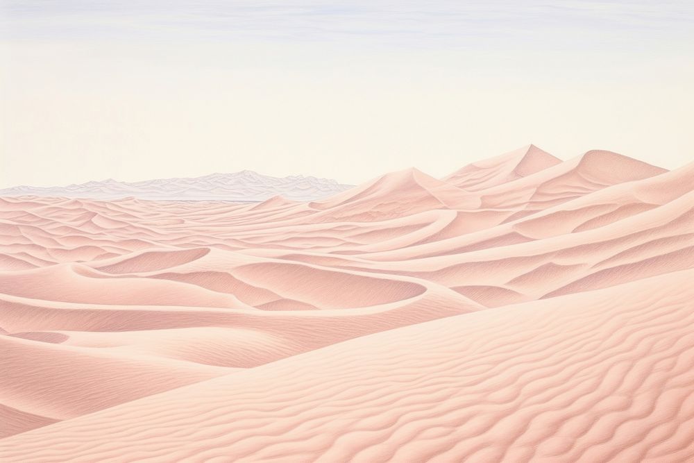  Desert backgrounds outdoors horizon. AI generated Image by rawpixel.