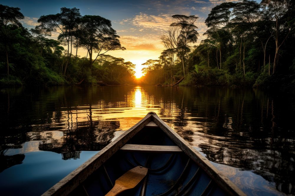 Amazon River landscape outdoors vehicle.