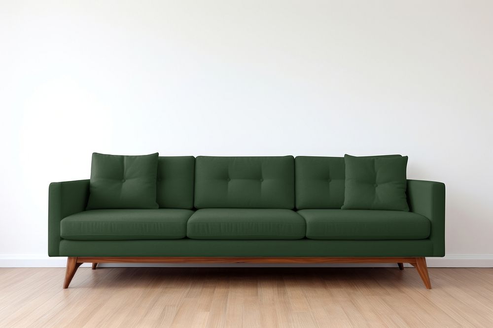 Green cozy sofa furniture