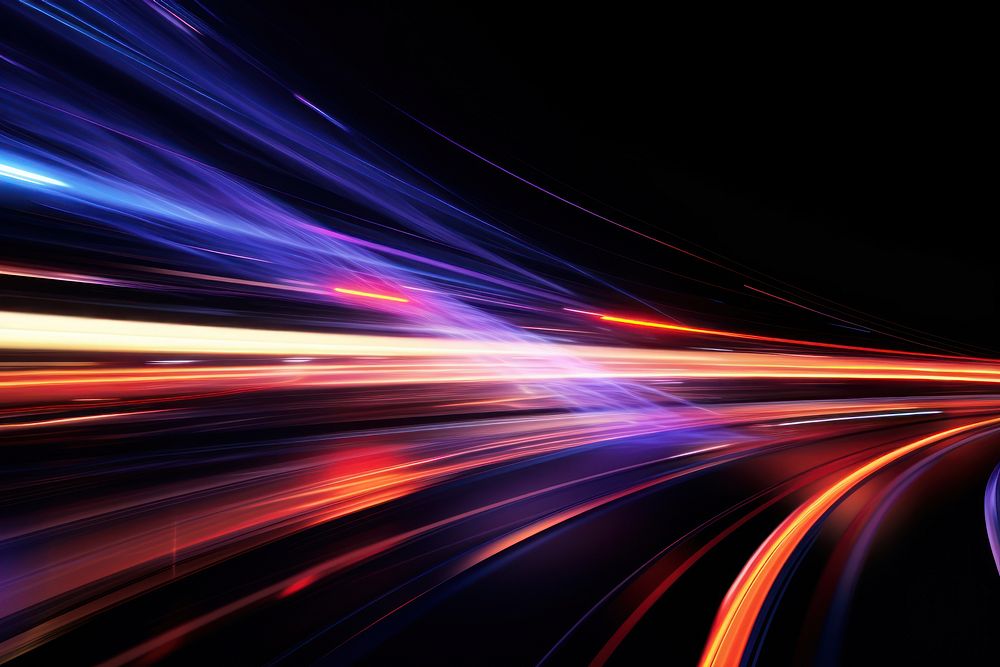 Abstract hyperspeed light trails backgrounds pattern night.