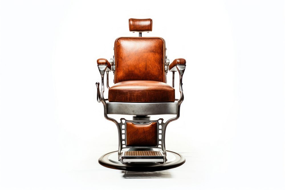 Barbershop chair furniture armrest absence.