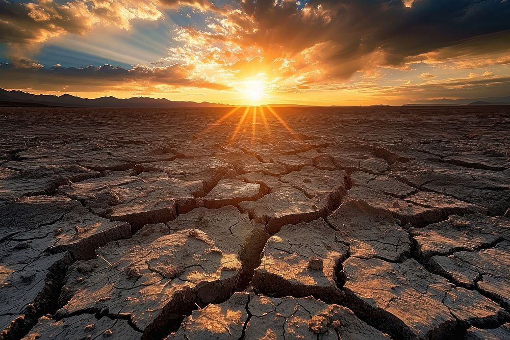Drought outdoors climate horizon. AI generated Image by rawpixel.