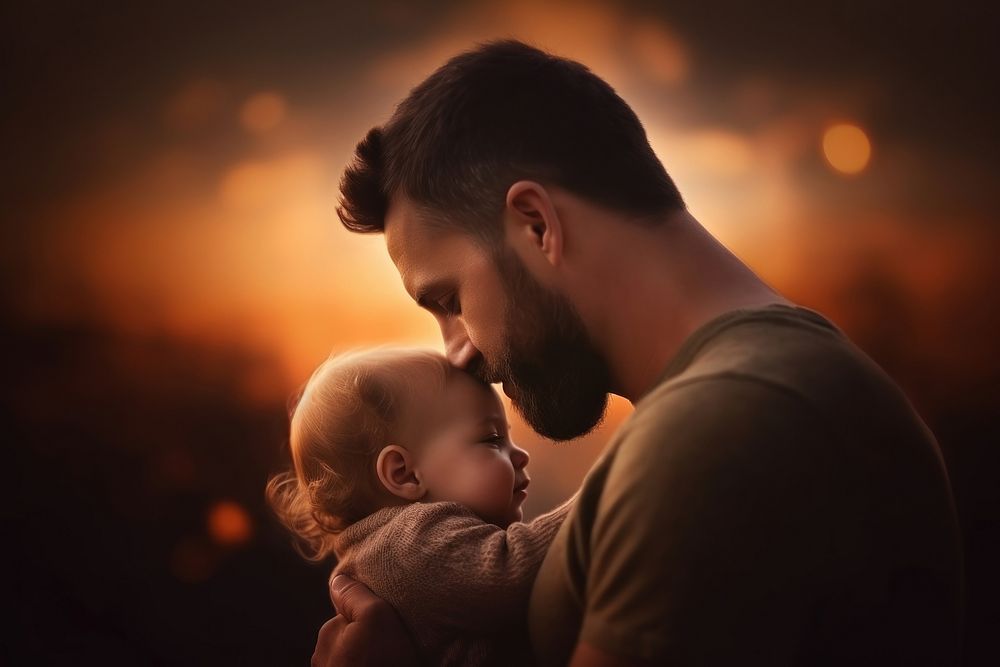 Father hold his child portrait adult photo. AI generated Image by rawpixel.