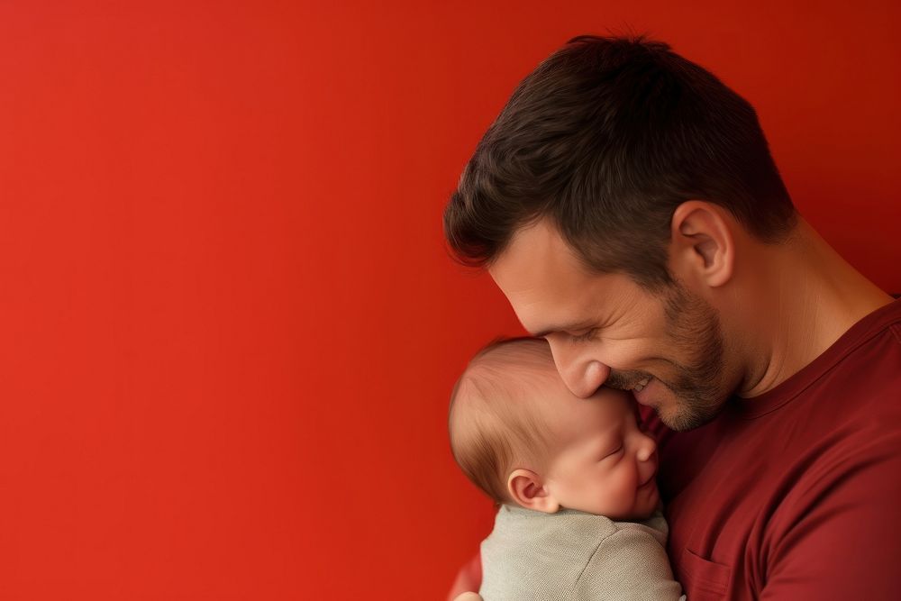 Father hold his child portrait newborn photo. AI generated Image by rawpixel.