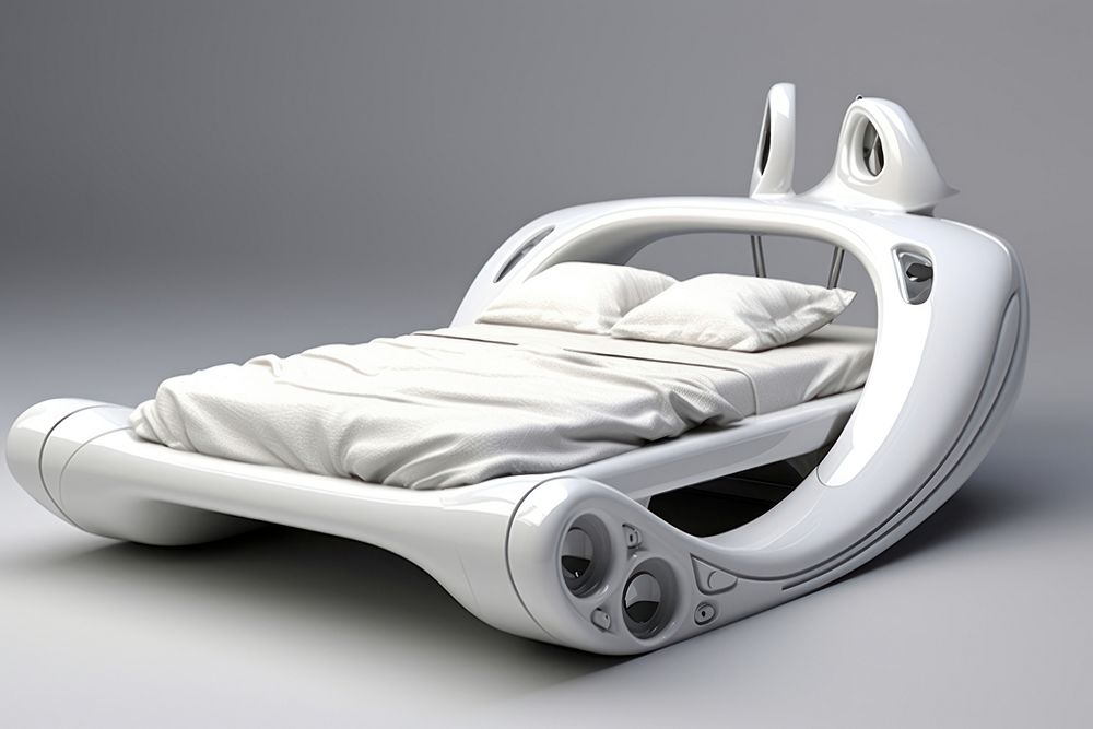 High-technology bed furniture relaxation absence.