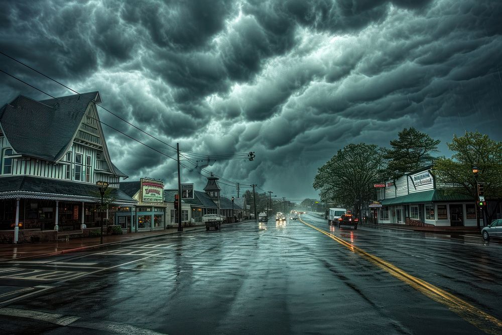 Storm thunderstorm outdoors nature. AI generated Image by rawpixel.