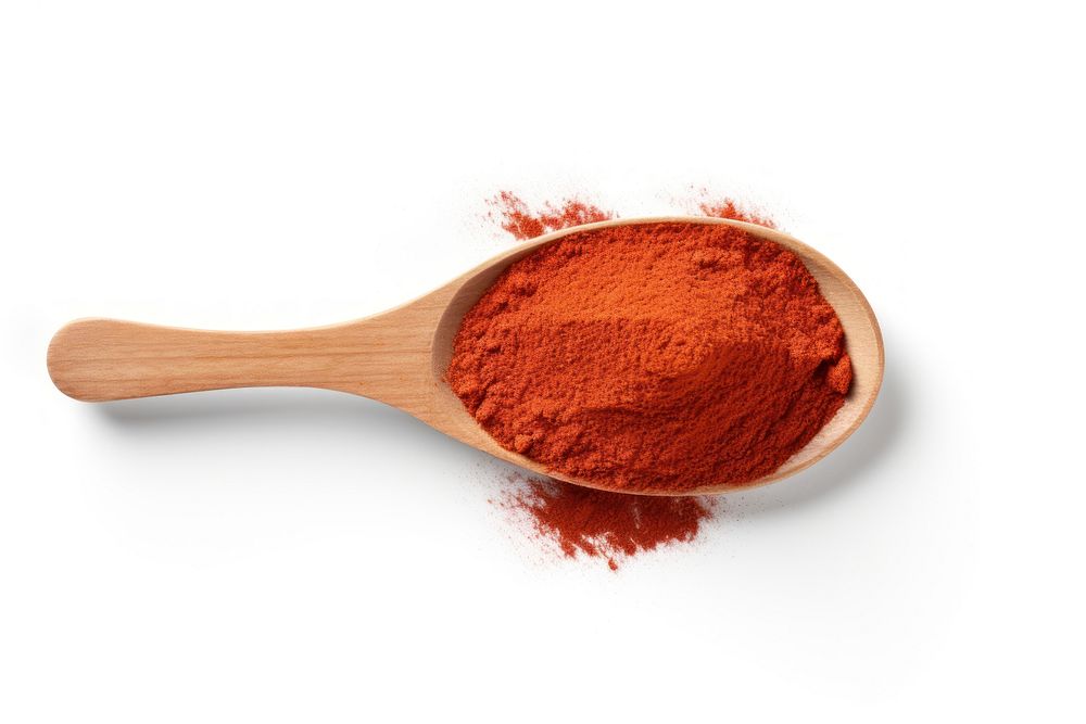  Red paprika powder in spoon ingredient freshness tarhana. AI generated Image by rawpixel.