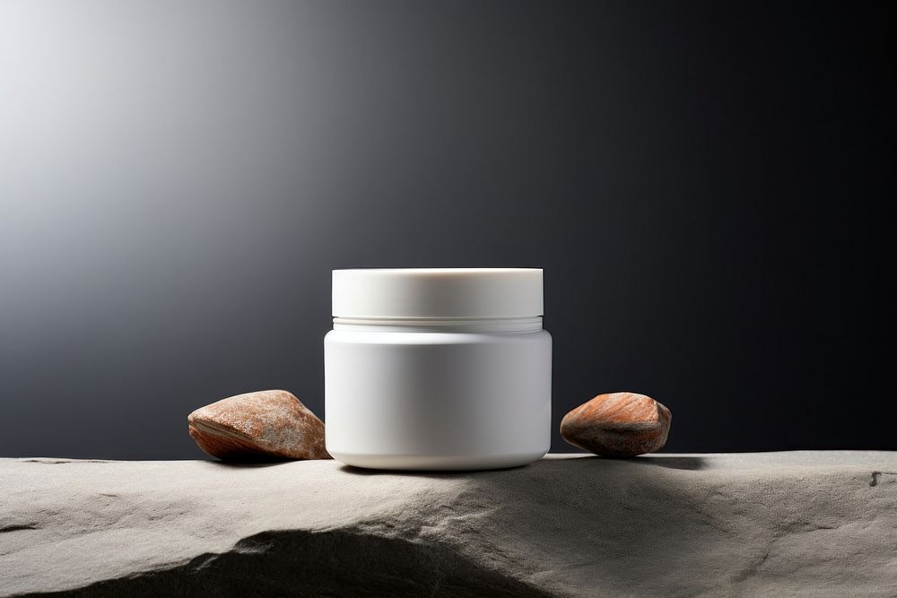 Cosmetic jar packaging  lighting rock container.