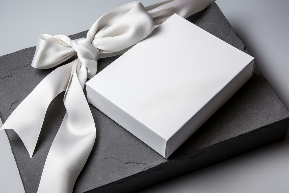 Silk scarf box packaging  white gift gray.