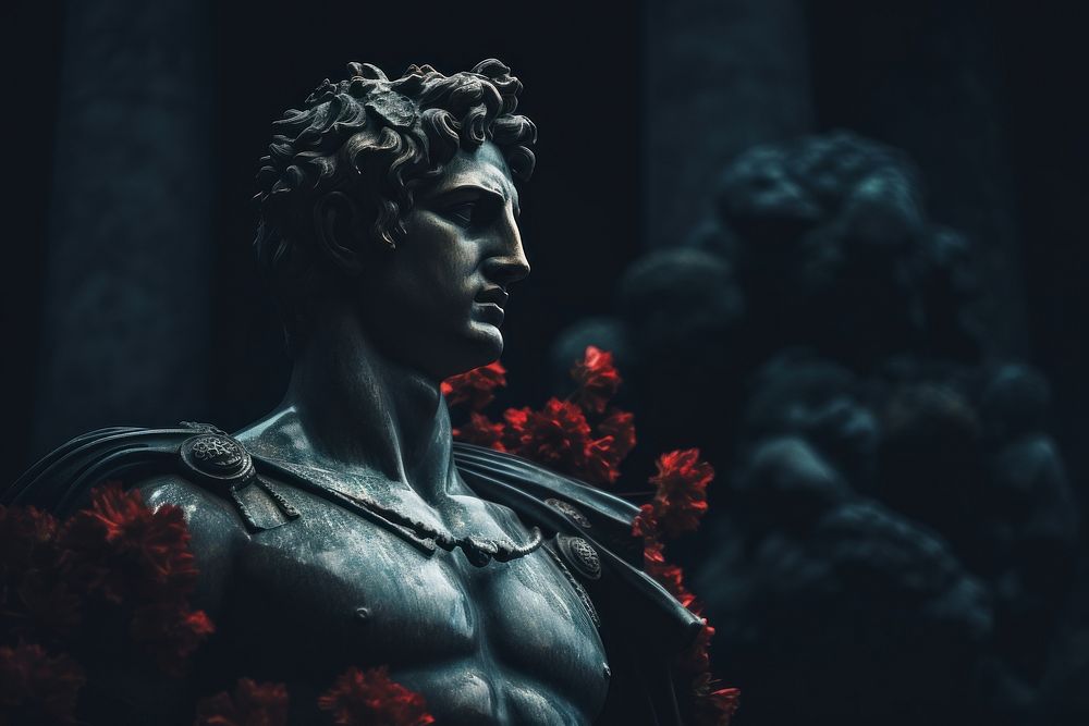 Roman statue sculpture art representation. AI generated Image by rawpixel.