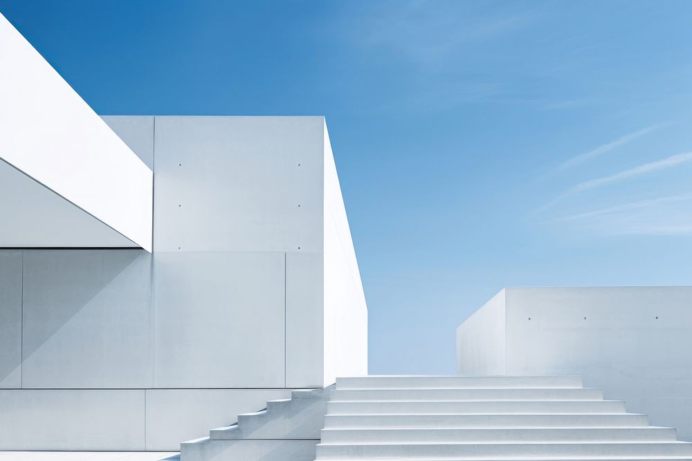 Minimalist abstract background design Futuristic exclusive architecture staircase.