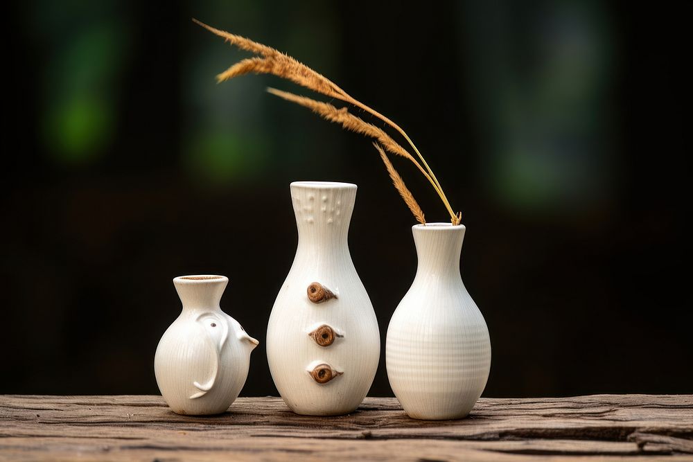 Vase ceramic pottery white.