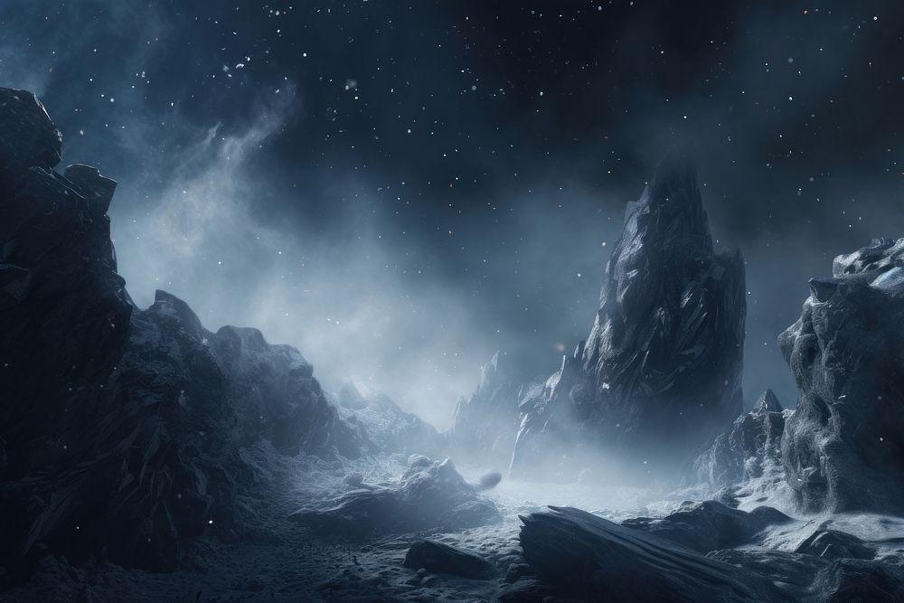 Space Matte Painting space landscape astronomy.