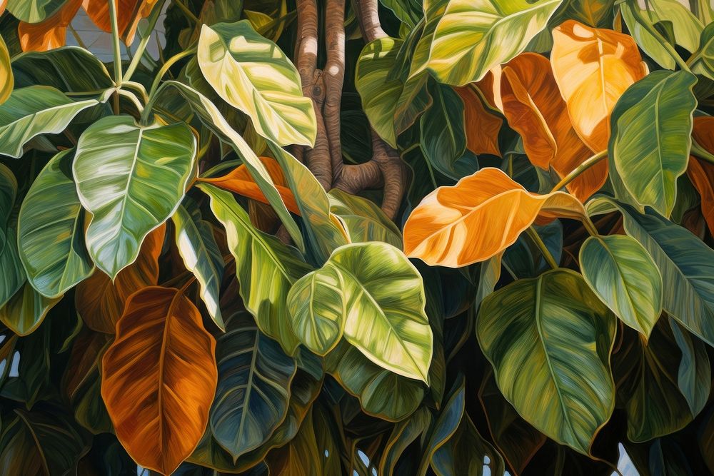  Ficus outdoors painting nature. AI generated Image by rawpixel.