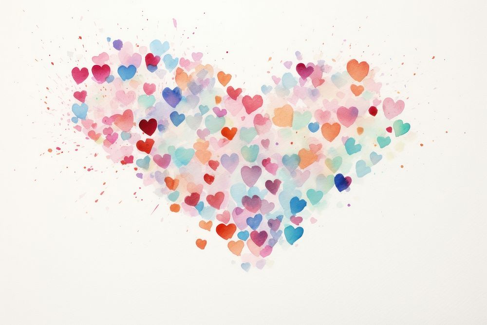 Confetti heart backgrounds creativity. AI generated Image by rawpixel.