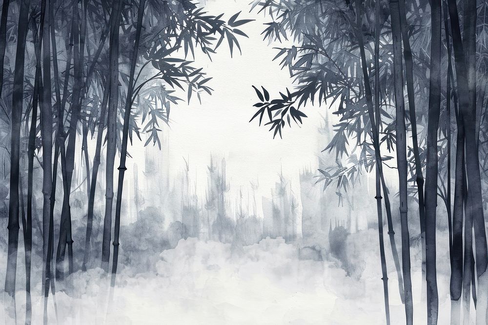 Bamboo grove monochrome abstract outdoors.