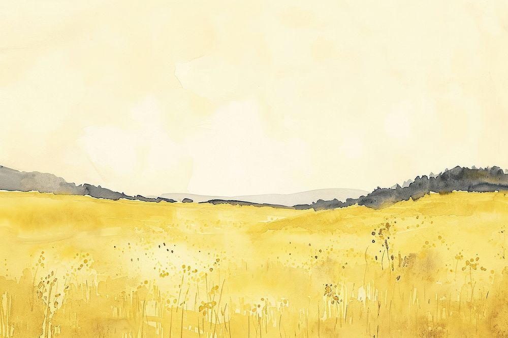 Open field painting landscape grassland.