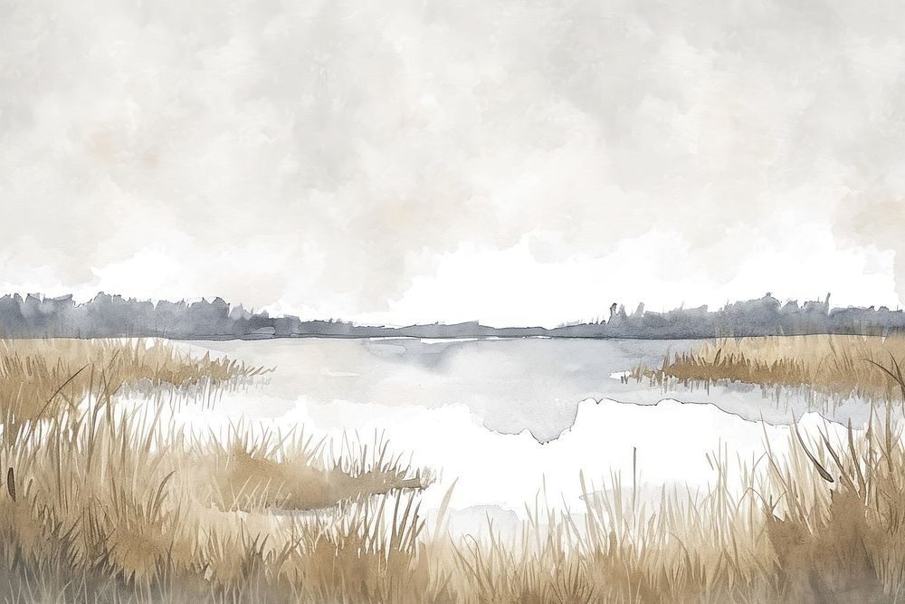 Wetlands outdoors painting nature.