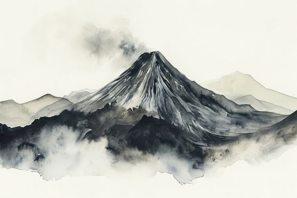 Volcano mountain nature human.