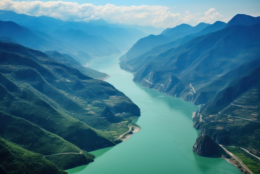 Yangtze River outdoors nature river.