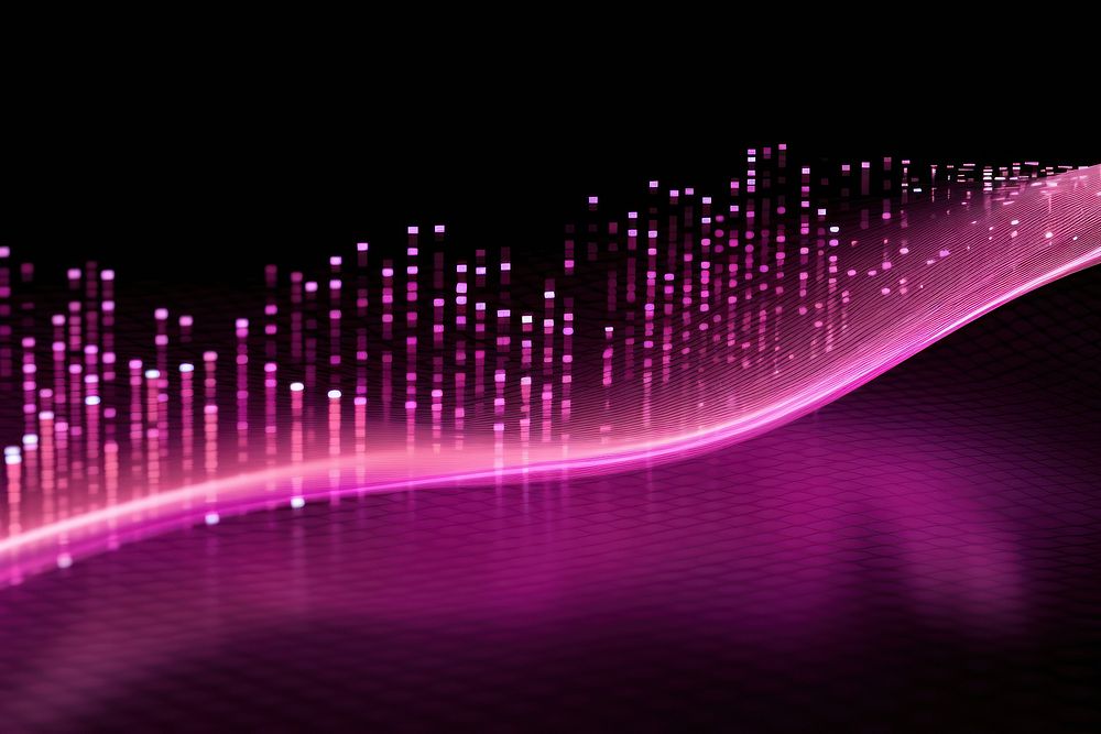 Data streams purple light art.