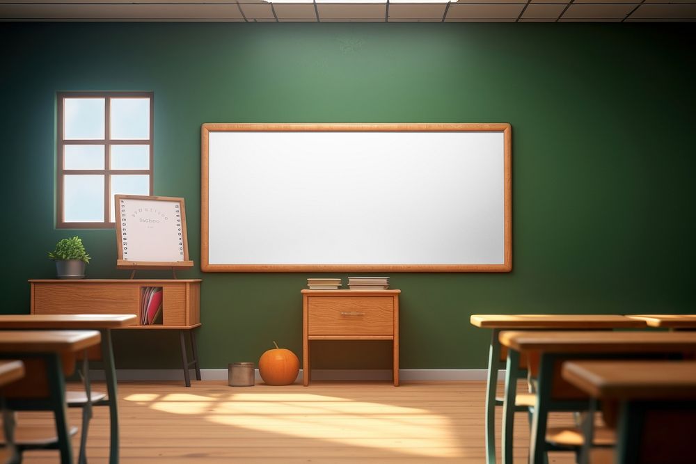 Chalkboard in classroom