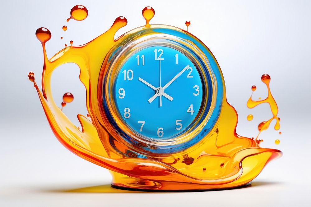 Clock melting down simplicity deadline accuracy.
