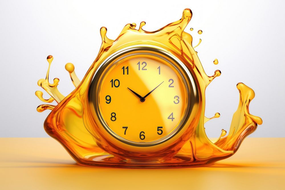 Clock melting down simplicity exploding deadline.