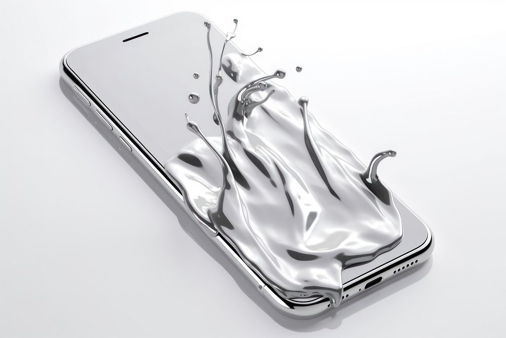 Mobile phone melting metal electronics technology.
