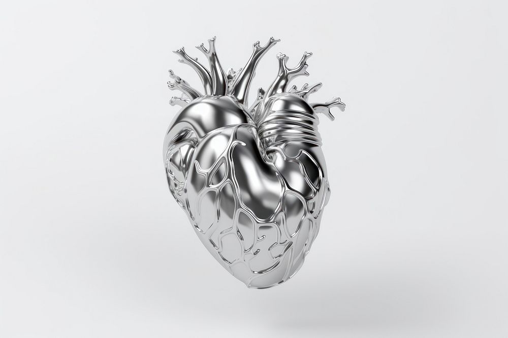 Heart melting silver jewelry metal.