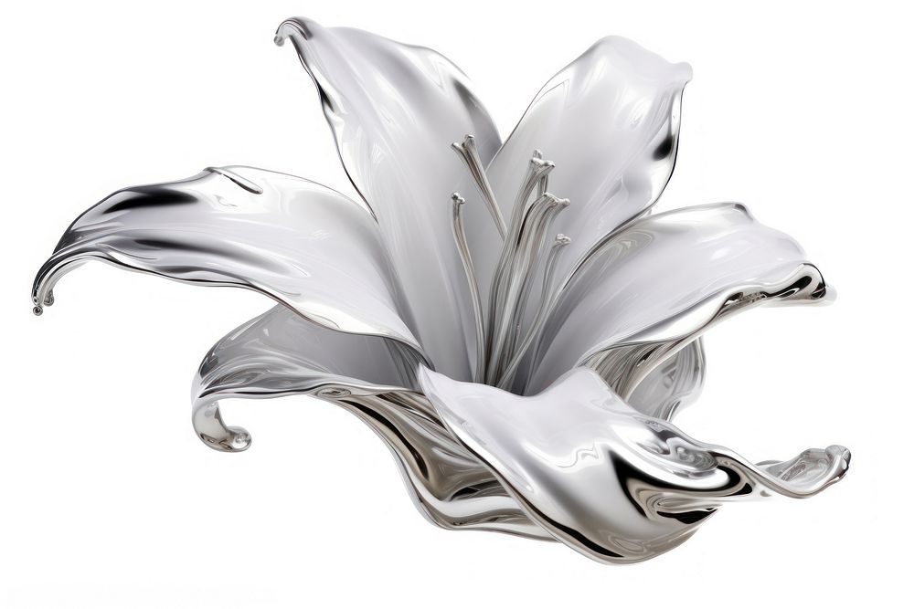 Lily melting flower silver plant.