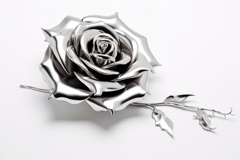 Rose melting jewelry flower silver.