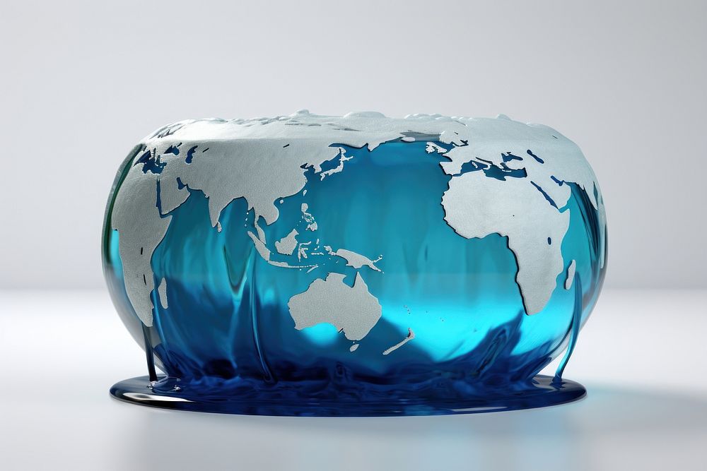 Melting earth glass vase porcelain.