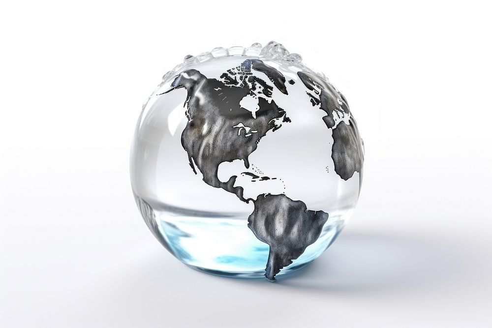 Melting earth sphere planet globe.