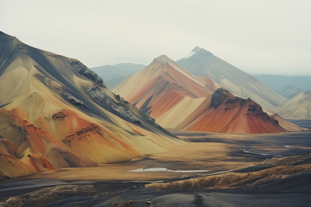 Iceland landscape mountain outdoors.