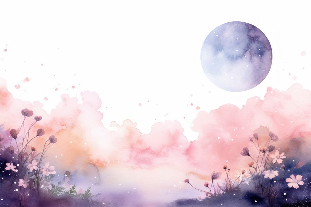 Cute magical cosmos outdoors painting nature.