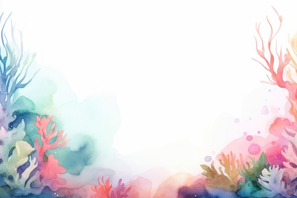 Cute neon coral reef outdoors painting pattern.