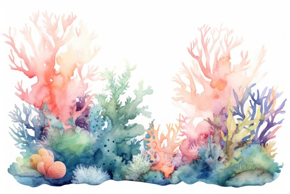 Cute pastel coral reef outdoors nature water.